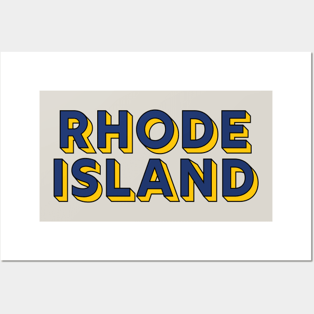 Rhode Island Flag Colors Wall Art by MAS Design Co